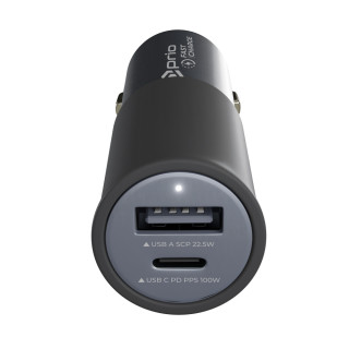 Ładowarka samochodowa do urządzeń ze złączem USB-C / USB-A, podwójna, 100W