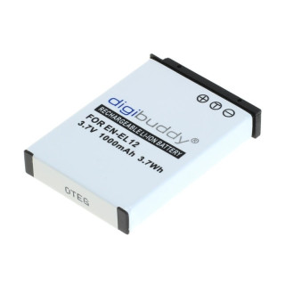 Bateria EN-EL12 do Nikona Coolpix S620 / S640 / S1000 / S8000, 1000 mAh