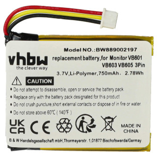 Bateria do GlobalSat GH625XT, 750 mAh