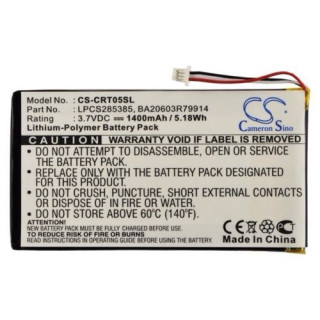 Bateria do Creative Labs Zen Vision M 30 GB, 1400 mAh