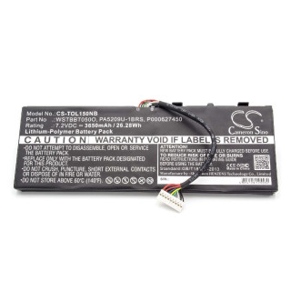 Bateria do Toshiba Satellite L10T / L10W / L15W, 3650 mAh Bateria do Toshiba Satellite L10T / L10W / L15W, 3650 mAh