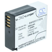 Bateria DMW-BLG10 / DMW-BLE9 do Panasonic Lumix DMC-GF3 / DMC-GF6 / DMC-TZ81, 980 mAh Bateria DMW-BLG10 / DMW-BLE9 do Panasonic Lumix DMC-GF3 / DMC-GF6 / DMC-TZ81, 980 mAh