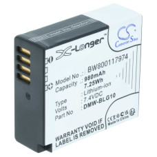 Bateria DMW-BLG10 / DMW-BLE9 do Panasonic Lumix DMC-GF3 / DMC-GF6 / DMC-TZ81, 980 mAh