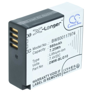 Bateria DMW-BLG10 / DMW-BLE9 do Panasonic Lumix DMC-GF3 / DMC-GF6 / DMC-TZ81, 980 mAh