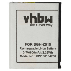 Bateria do Samsunga SGH-D820 / SGH-P300 / SGH-Z510, 600 mAh Bateria do Samsunga SGH-D820 / SGH-P300 / SGH-Z510, 600 mAh