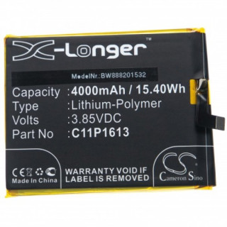 Bateria do Asus ZenFone 4 Selfie Lite / ZB520KL, 4000 mAh Bateria do Asus ZenFone 4 Selfie Lite / ZB520KL, 4000 mAh