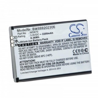 Bateria do ZTE Jazz Super 4G LTE WiFi / MF673, 2200 mAh