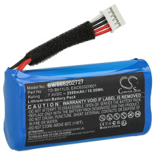 Bateria do LG Xboom Go PK7 / Music Flow P7, 2500 mAh