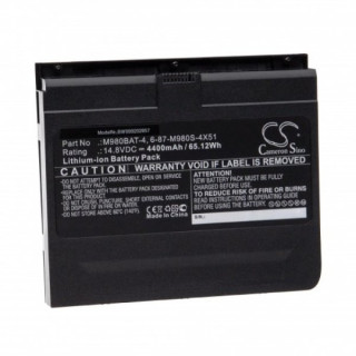 Bateria do Clevo X8100, 4400 mAh