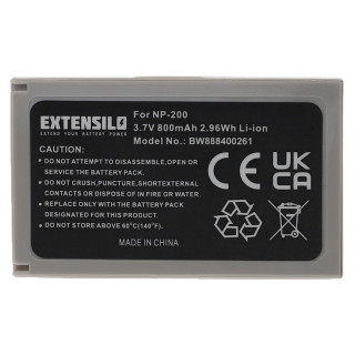 Bateria NP-200 do Minolta Dimage X / Xg / Xi / Xt / Z, 800 mAh Bateria NP-200 do Minolta Dimage X / Xg / Xi / Xt / Z, 800 mAh