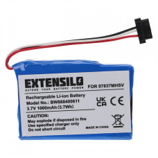 Bateria do Becker Traffic Assist 107 / Z200 / Z205, 1000 mAh