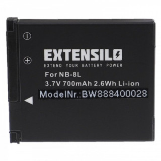 Bateria NB-8L do Canon PowerShot A2200 / A3000 IS / A3100 IS, 700 mAh