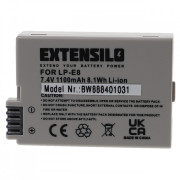 Bateria LP-E8 do Canona EOS 550D / EOS 600D / EOS 650D / EOS 700D, 1100 mAh