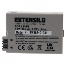 Bateria LP-E8 do Canona EOS 550D / EOS 600D / EOS 650D / EOS 700D, 1100 mAh