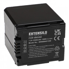 Bateria VW-VBG260 do Panasonic HDC-SD1 / HDC-HS100 / HDC-SD100 / HDC-SD707, 2500 mAh