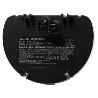 Bateria do Water Tech Pool Blaster Pro 900 / Precision 2.0 Li, LB003S2P-C, 5200 mAh