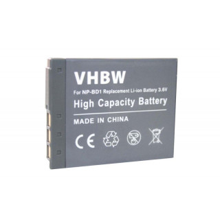 Bateria NP-BD1 do Sony Cybershot DSC-T2 / DSC-T900 / DSC-TX1, 500 mAh