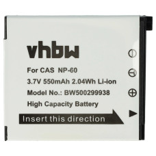 Bateria NP-60 do Casio Exilim EX-FS10 / EX-S12 / EX-Z90, 550 mAh