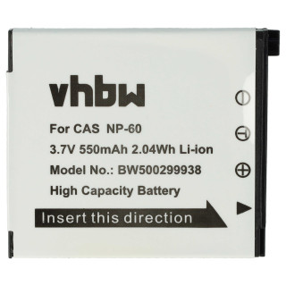 Bateria NP-60 do Casio Exilim EX-FS10 / EX-S12 / EX-Z90, 550 mAh Bateria NP-60 do Casio Exilim EX-FS10 / EX-S12 / EX-Z90, 550 mAh