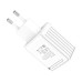 Ładowarka/adapter USB, uniwersalna, podwójna, wyświetlacz LED, 2,4A, biała