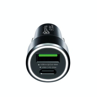 Ładowarka samochodowa do urządzeń ze złączem USB-C / USB-A, podwójna, 20W