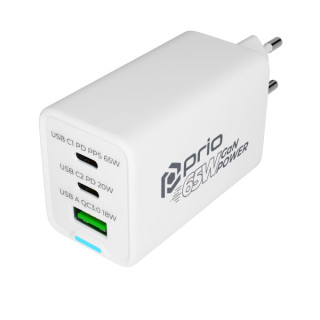Ładowarka/adapter USB-A/USB-C, GaN, PD, 65 W