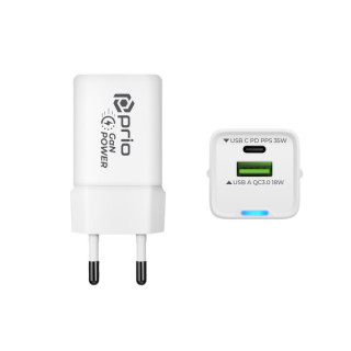 Ładowarka/adapter USB-A/USB-C, GaN, PD, 35 W