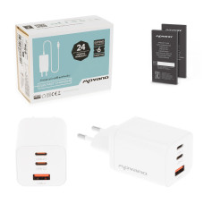 Ładowarka/adapter USB-A/USB-C, GaN, PD, 65 W