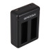 Ładowarka GoPro Hero 4, AHDBT-401, podwójna, MicroUSB