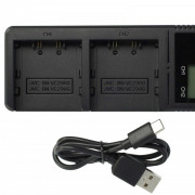 Ładowarka JVC BN-VC296G / BN-VC298G / BN-VC264G Podwójne USB-C