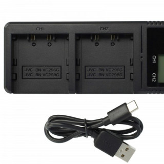 Ładowarka JVC BN-VC296G / BN-VC298G / BN-VC264G Podwójne USB-C