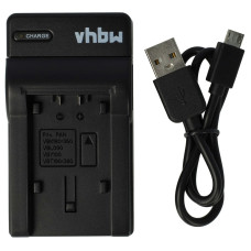 Ładowarka akumulatorów do Panasonic VW-VBK180 / VW-VBT190 / VW-VBY100, MicroUSB