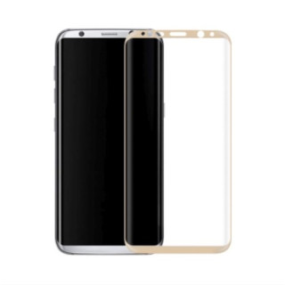 Ochronnik ekranu ze szkła hartowanego do Samsunga Galaxy S8, Full Cover 3D, złoty