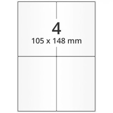 Samoprzylepne etykiety do wysyłki, 105 x 148 mm, A6 na A4, 500 arkuszy (2000 etykiet)