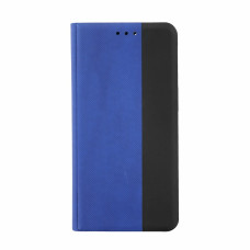 Etui z klapką ze sztucznej skóry do Apple iPhone 13 Pro Max, niebiesko-czarne