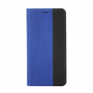 Etui z klapką ze sztucznej skóry do Apple iPhone 13 Pro Max, niebiesko-czarne