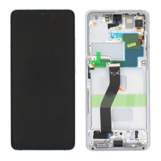 Szkło i ekran LCD do Samsunga Galaxy S21 Ultra 5G / SM-G998, oryginalny, srebrne