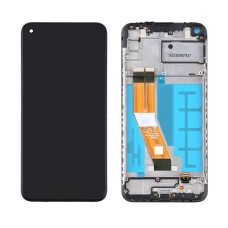 Szkło i ekran LCD do Samsunga Galaxy A11 / SM-A115, Oryginał (OEM), Czarny
