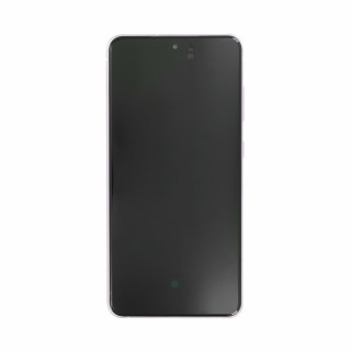 Szkło i ekran LCD do Samsunga Galaxy S21 FE 5G / SM-G990, oryginalny, fioletowe
