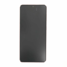 Szkło i ekran LCD do Samsunga Galaxy S21 5G / SM-G991, oryginalny, różowe