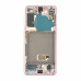 Szkło i ekran LCD do Samsunga Galaxy S21 5G / SM-G991, oryginalny, różowe