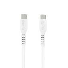 Kabel do transmisji danych z USB-C 2.0 na USB-C 2.0 Power Delivery, 100 W, biały, 0,6 m