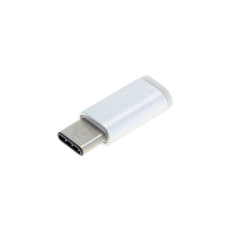 Adapter z MicroUSB na USB-C, srebrny