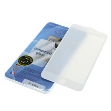 Hartowane szkło ochronne na iPhone 6 Plus / 6S Plus, Full Cover 3D, białe