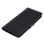 Skórzane etui z klapką do Samsung Galaxy A42 5G w kolorze czarnym