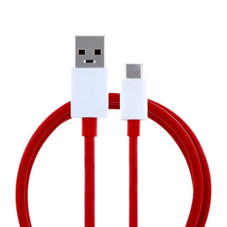 Kabel do transmisji danych OnePlus Warp USB-A na USB-C, czerwony, 1,5 m Kabel do transmisji danych OnePlus Warp USB-A na USB-C, czerwony, 1,5 m