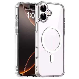 Silikonowe etui do Apple iPhone 16 Plus, Magsafe, przezroczyste